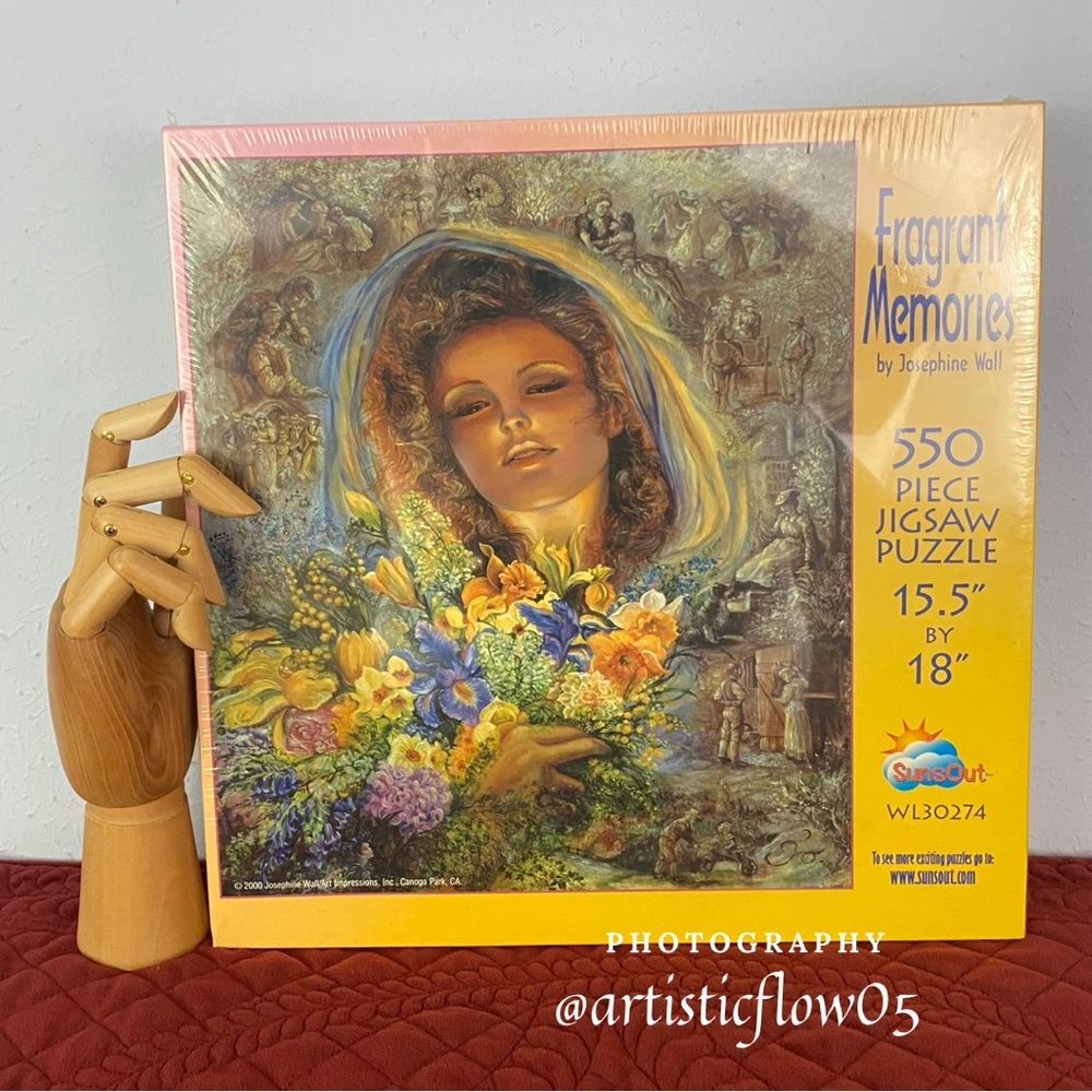 NEW! RARE! SEALED! 2000 Josephine Wall Fragrant Memories Puzzle 15.5” x 18”